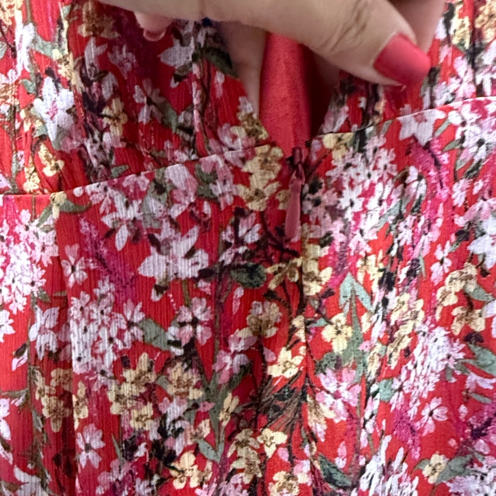 ALI & JAY Red Pink Floral Sleeveless Jumpsuit - Picture 9 of 11